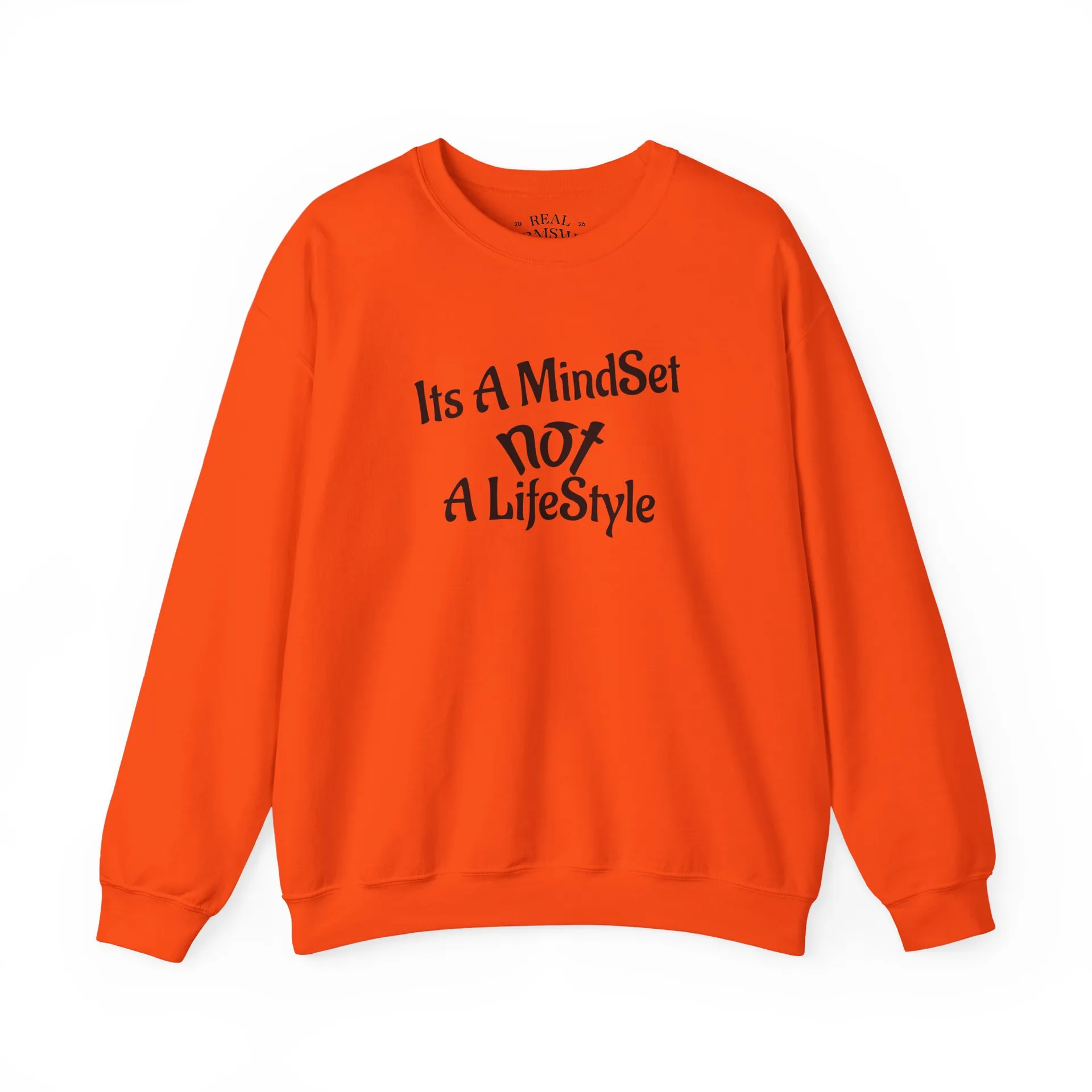 Crewneck Sweatshirt — "It's a Mindset Not a Lifestyle" Artistic Painter Logo front mockup